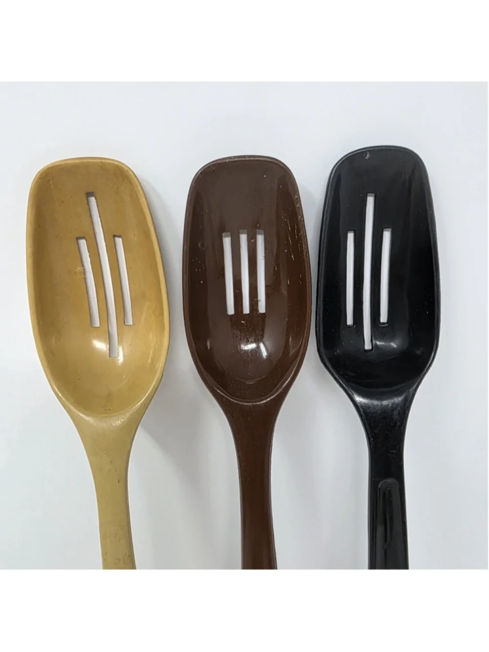 Ensar Foley King Kraft Vtg Lot Of 3 Nylon Plastic Slotted Spoons Farmhouse